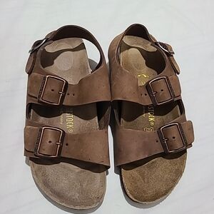 Birkenstock Milano Sandals adjustable straps brown Womens size 39